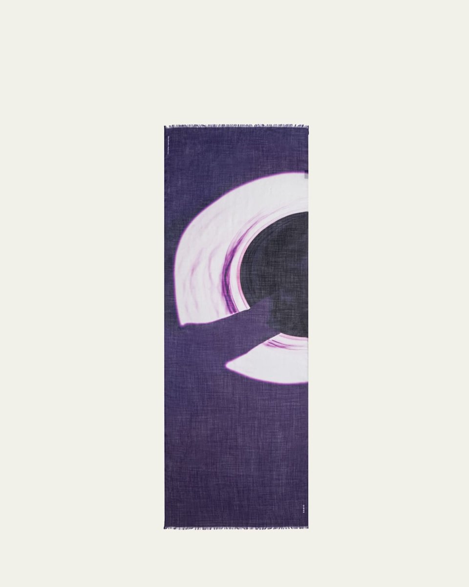 Loop Print Cashmere Silk Scarf